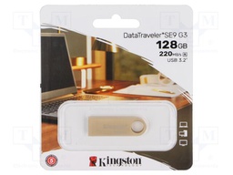 Pendrive; USB 3.2 Gen 1; 128GB; R: 220MB/s; W: 100MB/s; golden