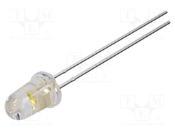LED; white; 5mm; 130000mcd; 8°; Front: convex; 3.2÷3.6VDC; bullet