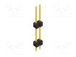 Connector: pin strips; pin header; male; PIN: 2; 2.54mm; THT; 1x2