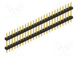 Connector: pin strips; pin header; male; PIN: 25; 2mm; THT; 1x25
