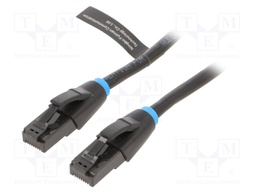Patch cord; U/UTP; 6; OFC; PVC; black; 35m; RJ45 plug,both sides