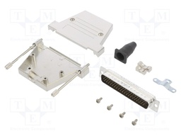 D-Sub HD; PIN: 62; male; shielded,with strain relief; straight