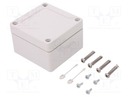 Enclosure: multipurpose; X: 82mm; Y: 84mm; Z: 55mm; TG PC; grey; IK08
