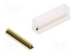 Connector: pin strips; pin header; male; PIN: 38; 2mm; SMT; 2x19