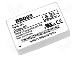 Converter: DC/DC; 6W; Uin: 18÷75V; Uout: 12VDC; Iout: ±250mA; RDD05