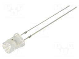 LED; red; 5mm; 330mcd; 120°; Front: recessed; 5VDC; No.of term: 2