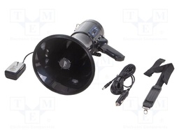 Signaller: magaphone; voice message; black; Body dim: Ø230x350mm