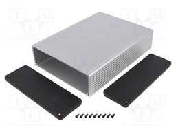 Enclosure: with panel; 1455; X: 165mm; Y: 220mm; Z: 51mm; aluminium