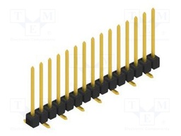 Connector: pin strips; pin header; male; PIN: 15; 2.54mm; SMT; 1x15