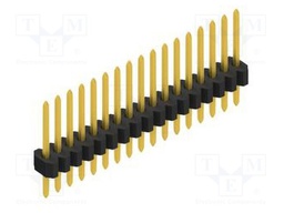 Connector: pin strips; pin header; male; PIN: 17; 1.27mm; THT; 1x17