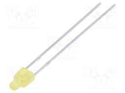 LED; 2mm; yellow; 30÷70mcd; 150°; 1.6÷2.4V; Front: flat
