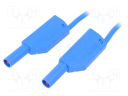 Test lead; PVC; 1m; blue; 32A; Type: with 4mm axial socket