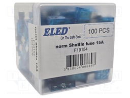 Fuse: fuse; 15A; 32VDC; automotive; 19.09mm; 19.09x5.12x18.87mm