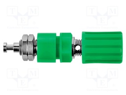 Socket; 4mm banana; 36A; 33VAC; 70VDC; green; soldered; -20÷80°C
