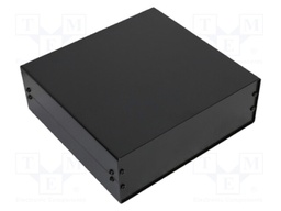 Enclosure: with panel; X: 260mm; Y: 250mm; Z: 90mm; aluminium; black