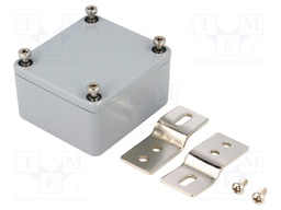Enclosure: multipurpose; X: 58mm; Y: 64mm; Z: 35mm; aluminium; grey