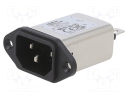 Filtered IEC Power Entry Module, IEC C14, Medical, 6 A, 250 VAC