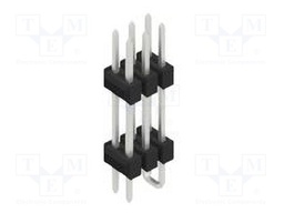 Connector: pin strips; pin header; male; PIN: 6; 2.54mm; SMT; 2x3