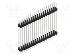 Connector: pin strips; pin header; male; PIN: 38; 2.54mm; THT; 2x19