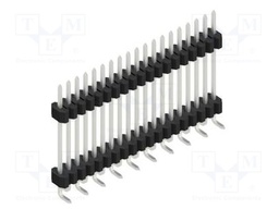 Connector: pin strips; pin header; male; PIN: 19; 1.27mm; SMT; 1x19