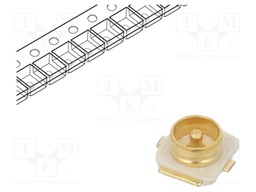 Connector: U.FL (IPX/AMC); socket; 50Ω; SMT; male; cut from reel