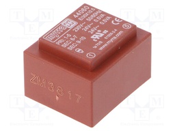 Transformer: encapsulated; 1VA; 230VAC; 24V; 24V; 21mA; 21mA