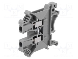 Splice terminal: rail; 0.2÷2.5mm2; ways: 1; terminals: 2; grey; 800V
