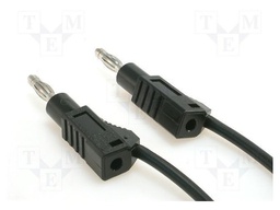 Test lead; PVC; 1m; black; 36A; 60VDC; Cond.cross sec: 2.5mm2