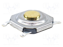 Microswitch TACT; SPST-NO; Pos: 2; 0.05A/12VDC; SMT; none; 4.5N