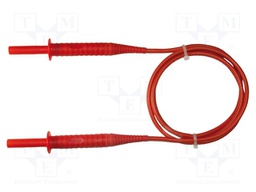 Test lead; banana plug-banana plug; insulated; Urated: 5kV; red