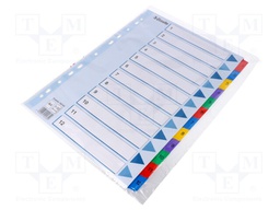 File dividers numbered; Label symbol: 1-12