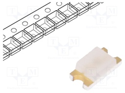 LED; SMD; 1206; green; 45÷145mcd; 3.2x1.6x1.1mm; 140°; 3.4÷3.9V