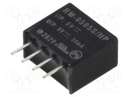 Converter: DC/DC; 0.25W; Uin: 4.5÷5.5V; Uout: 5VDC; Iout: 50mA; SIP4