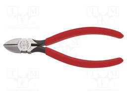 Pliers; side,cutting; handles with plastic grips; 156mm