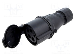 Connector: AC supply 3-phase; plug; female; straight; for cable