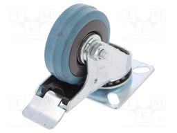 Transport wheel; Ø: 50mm; W: 17mm; H: 69mm; torsional with lock