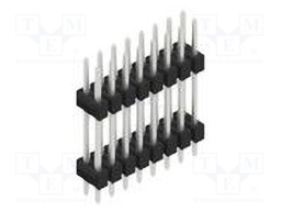 Connector: pin strips; pin header; male; PIN: 16; 2.54mm; THT; 2x8