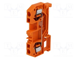 Splice terminal: rail; 0.08÷4mm2; ways: 1; terminals: 2; orange