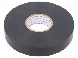 Tape: electrical insulating; W: 19mm; L: 33m; Thk: 0.25mm; black