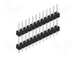 Connector: pin strips; pin header; male; PIN: 12; 2.54mm; THT; 1x12