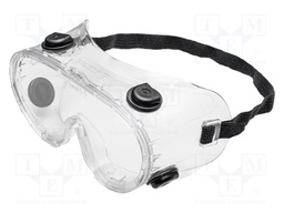 Safety goggles; Lens: transparent; polycarbonate