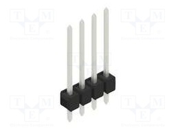 Connector: pin strips; pin header; male; PIN: 4; 2.54mm; THT; 1x4