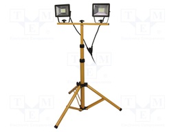 Lamp: LED flood light; 6500(typ)K; IP65; Body: black; 40W; 230VAC