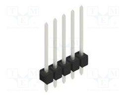 Connector: pin strips; pin header; male; PIN: 5; 2.54mm; THT; 1x5