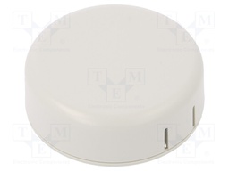 Enclosure: for alarms; Z: 20.3mm; ABS; grey; Ø: 60mm
