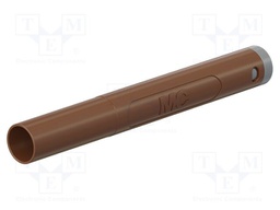 Connector: 4mm banana; plug; 19A; 1kV; brown; insulated; 1mm2