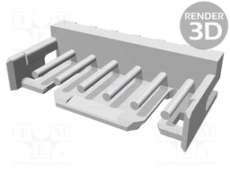 Socket; wire-board; male; PIN: 6; THT; on PCBs; 4A; tinned; straight