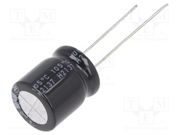 Capacitor: electrolytic; THT; 1000uF; 16VDC; Ø12.5x15mm; Pitch: 5mm