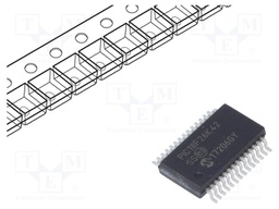 PIC microcontroller; Memory: 64kB; SRAM: 4096B; EEPROM: 1024B; SMD