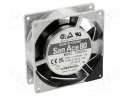 Fan: AC; axial; 80x80x25mm; 37.8m3/h; 30dBA; ball bearing; 2650rpm